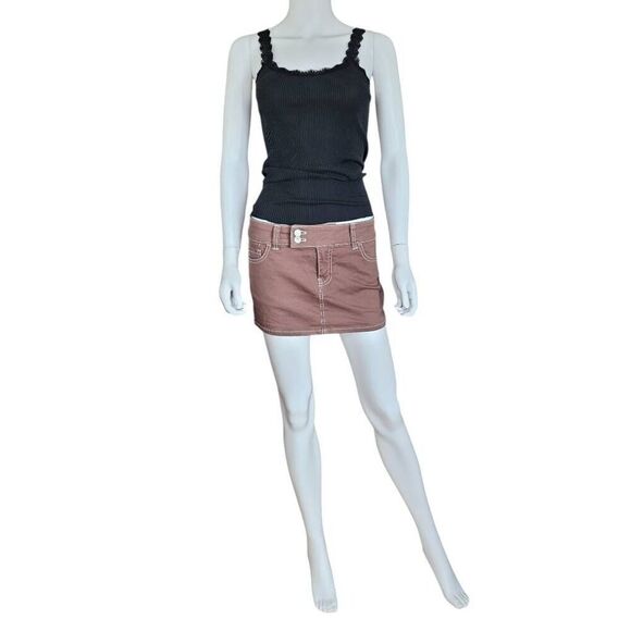 y2k low-rise denim micro mini skirt - Picture 5 of 7